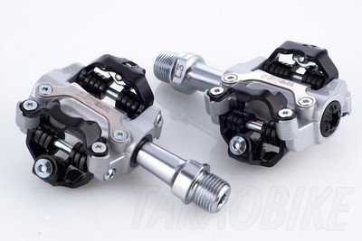 coppia pedali mtb attacco spd perno in titanio colore nero 421530491 WELLGO peda