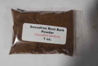1 oz. Sassafras root bark powder (sassafras albidium)