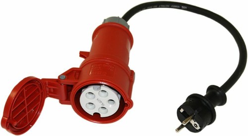 CEE Adapter 230V Stecker auf Starkstrom 16 A / 400V Kupplung  NEU