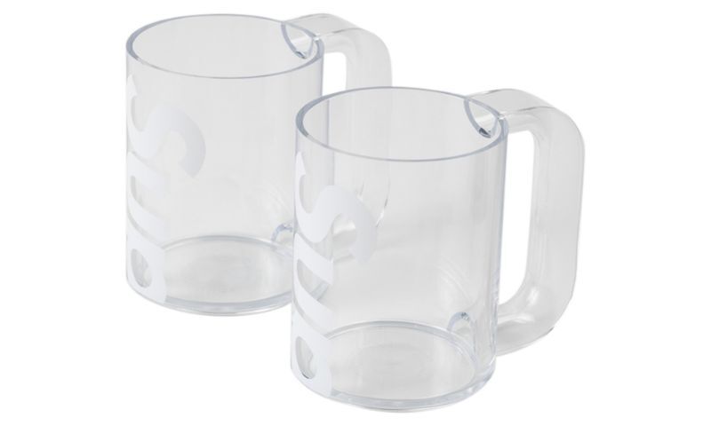 Supreme Heller Mugs (Set of 2) Clear