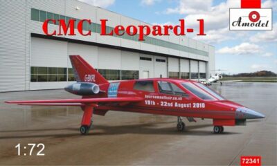 Amodel 72341 CMC Leopard-1 British light personal business jet, 1/72 model kit