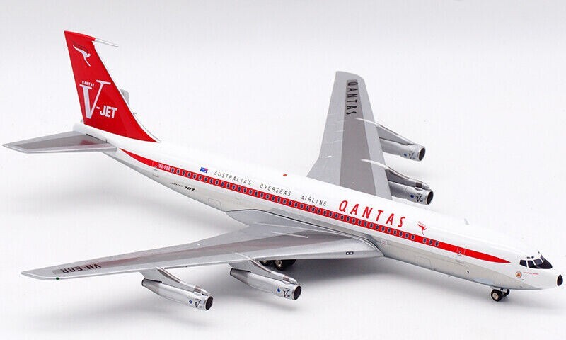 1:200 IF200 Qantas VJET Boeing 707-300 VH-EBR polished *LAST 1:200 IF200 Qantas VJET Boeing 707-300 VH-EBR polished *LAST