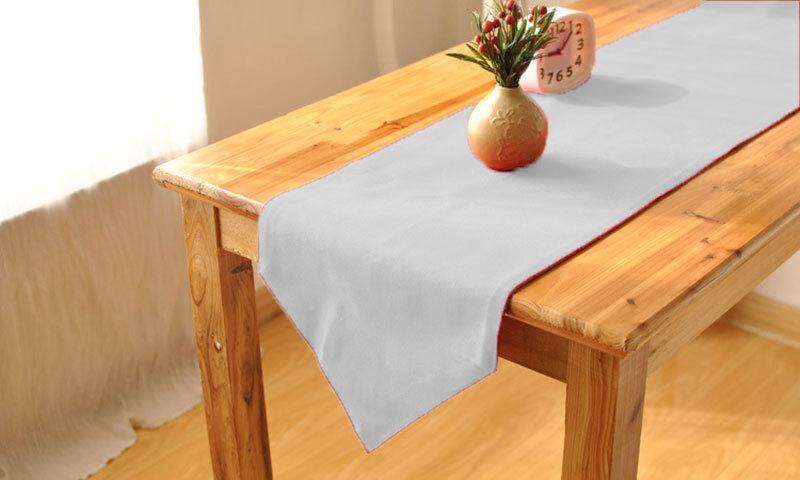 Solid 1 Piece Triangle Table Runner 600TC 100% Cotton All Si