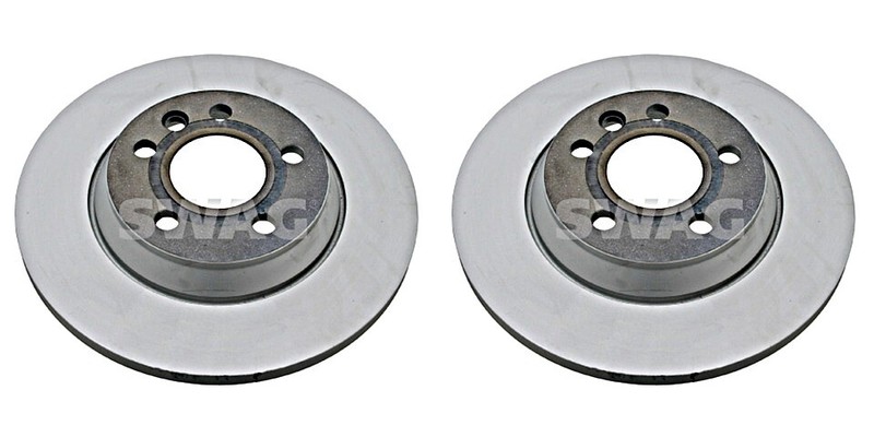 SWAG Brake Disc Rear Axle x2 pcs Fits VW Sharan Transporter T4 MPV