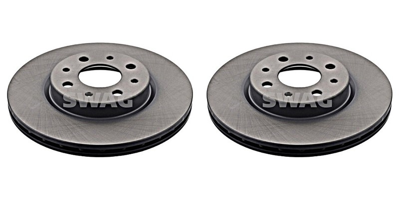 SWAG Brake Disc Front Axle x2 pcs Fits ALFA ROMEO FIAT Palio  