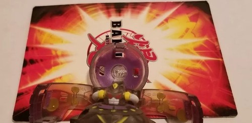 Bakugan Shadow Vulcan Black Darkus Translucent New Vestroia 560G & cards