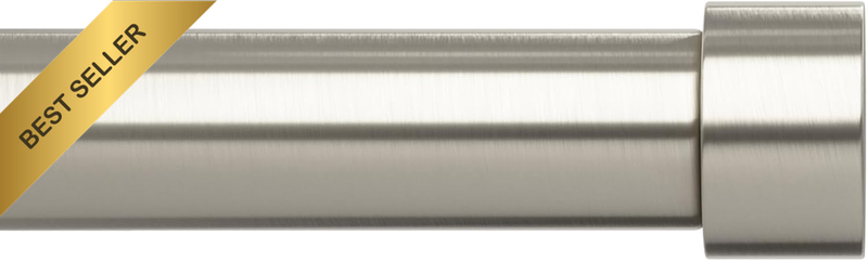 Cappa Single Curtain Rod, 36-66-Inch Size, Nickel Steel