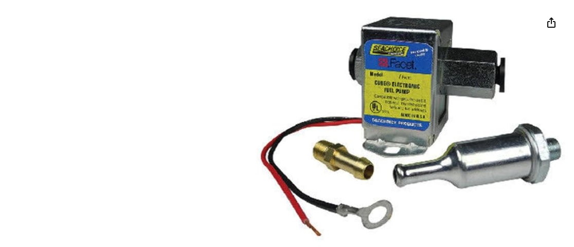 e＊mama Gasoline Electronic Fuel Pump Cube W/Filter 12V 11.5-9.0PSI