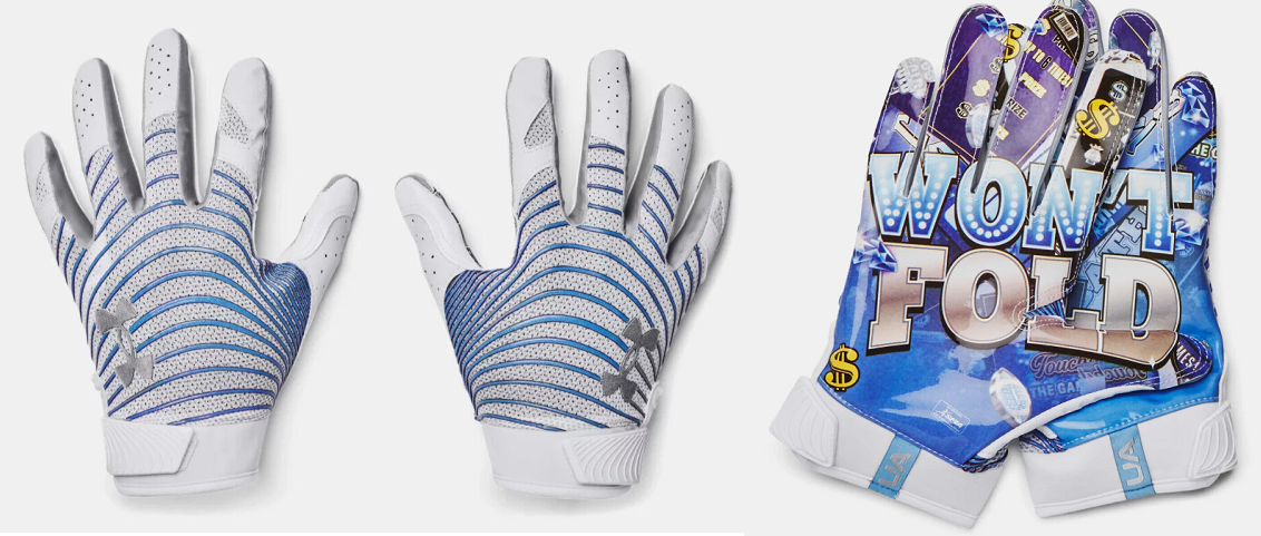 セール‼️UNDER ARMOUR BLUR GLOVE WHITE M Under Armour Blur Glue Grip Football Gloves Mens XL Limited