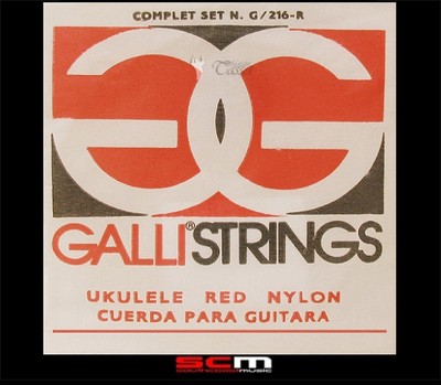Galli G216R Soprano Ukulele strings Red Nylon Uke String Set