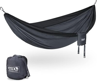 NIP EAGLES NEST OUTFITTERS ENO DOUBLENEST HAMMOCK Charcoal Black