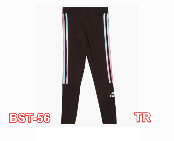 adidas 3-Stripes Logo Tights Kids', Big Girl BlackPurple, Size S
