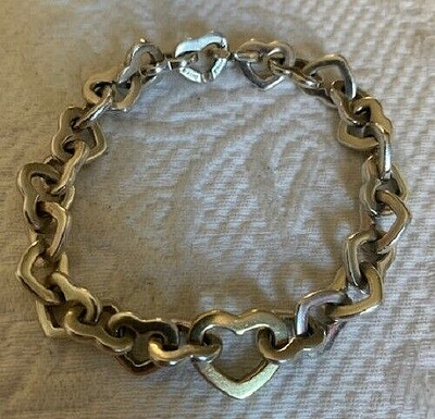 Tiffany heart link bracelet cheap silver and gold