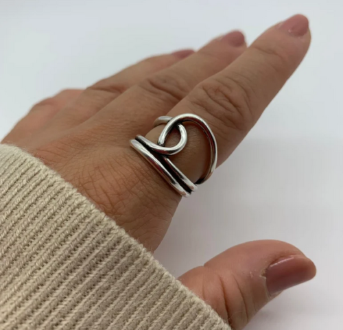 Handmade Solid 925 Sterling Silver Heavy Pure Ring For Women Gift For Christmas