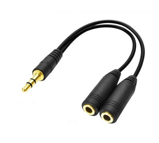 Kopfhörer Splitter AUX Y-Adapter Klinke Y Kabel Verteiler Audio 3,5mm Stecker 