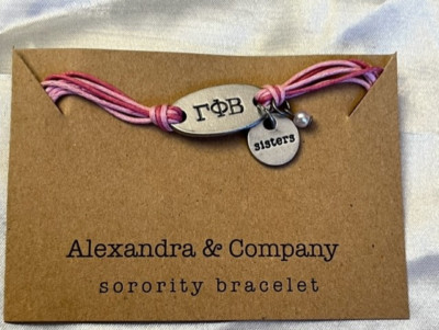 Gamma Phi Beta SISTERS String Friendship Bracelet  7'' Long RETIRED, LICENSED