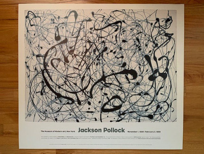 JACKSON POLLOCK NUMBER 14 LIMITED EDITION 28x32 NYC MOMA MOUNTED POSTER 1998