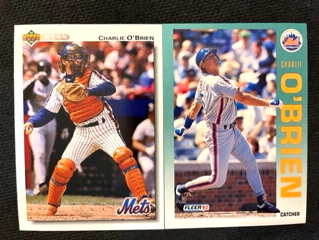 チャーリー③ MLB - Charlie O'Brien 1992 Upper Deck & 1992 Fleer Baseball