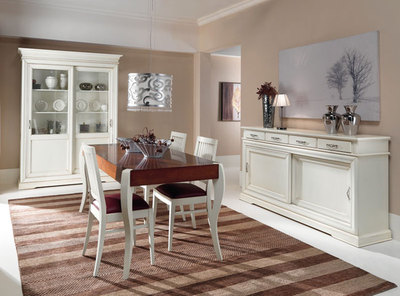 CREDENZA CREDENZONE BUFFET MADIA  CLASSICA  SOGGIORNO BIANCO PATINATO VARI COLOR