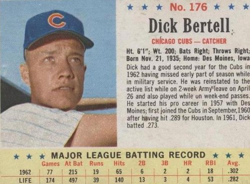 1963 Post - Dick Bertell #176