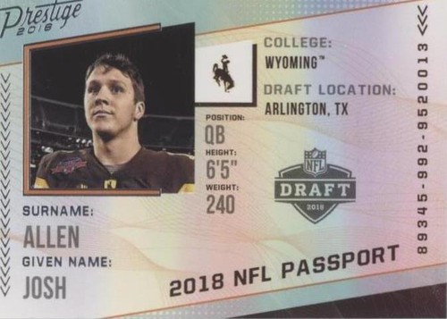 2018 Panini Prestige Josh Allen #PP-JA