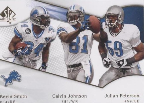 2009 SP Authentic Calvin Johnson Julian Peterson Kevin Smith #185