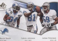 2009 SP Authentic Calvin Johnson Julian Peterson Kevin Smith #185