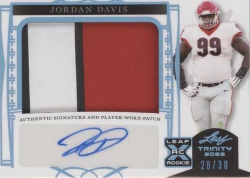 2022 Leaf Trinity Jordan Davis #PA-JD1