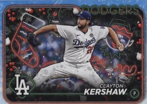 2024 Topps Holiday Clayton Kershaw #H92 Los Angeles Dodgers
