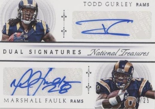2015 Panini National Treasures Marshall Faulk Todd Gurley II #DS-GF