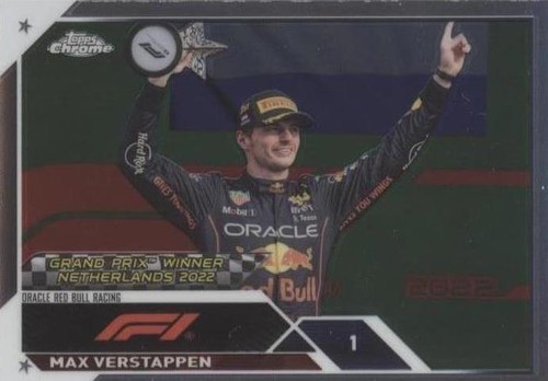 Max Verstappen 2023 Topps Chrome Formula 1 #158 Aqua Wave