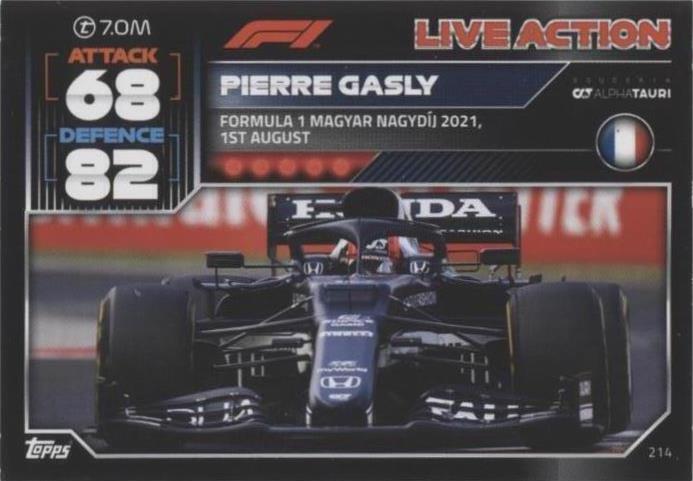 2022 Topps F1 Turbo Attax - Pierre Gasly #214