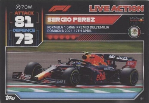 Sergio Perez 2022 Topps Chrome F1 #184 Purple Checker /199