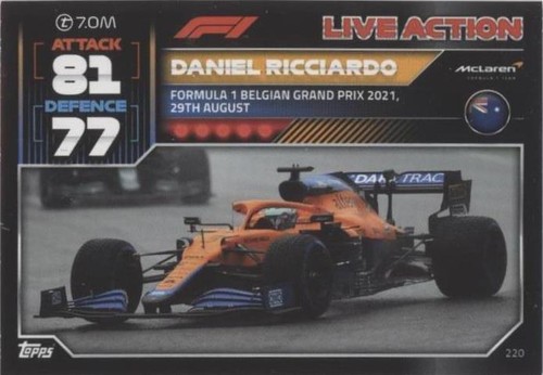 2022 Topps F1 Turbo Attax - Daniel Ricciardo #220