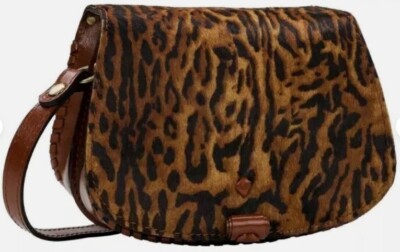 Patricia Nash Finch Leather Haircalf Tiger Crossbody Bag
