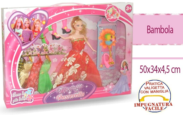 Bambola Modella Passerella Con Vestiti Gioco Giocattolo Bambina Bimba dfh