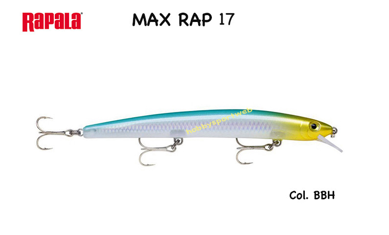 RAPALA MAX RAP MXR 17 COL. BBH 28 GR ARTIFICIALE SPINNING  SPECIALE SPIGOLA