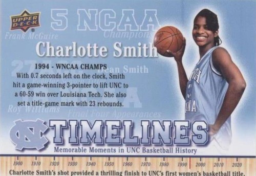 2010-11 UD North Carolina Basketball - Charlotte Smith #158