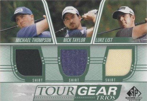2021 SP Game Used - Luke List Michael Thompson Nick Taylor #TG3-LTT