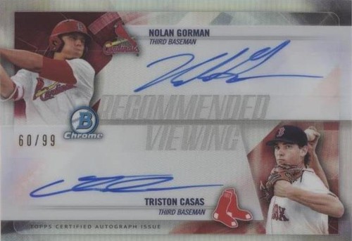 2018 Bowman Draft - Nolan Gorman Triston Casas #RVA-GC