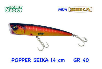 POPPER A-ONE 140 SEIKA  COL. M04  FANTASY  40 GR PESCE SERRA  ARTIFICIALE MARE