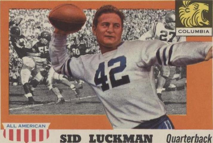 1955 Topps All American Sid Luckman #85