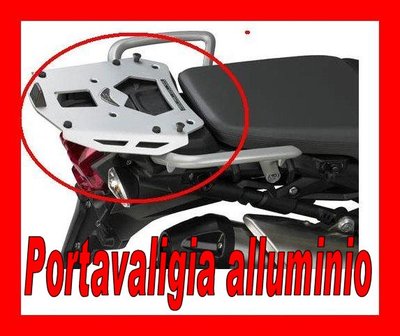 PORTAVALIGIA PORTAPACCHI BMW F800R 2009 - 2011  SRA691 IN ALLUMINIO
