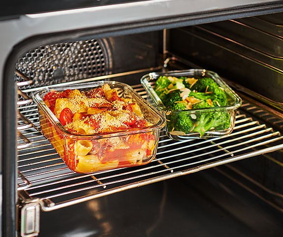 Betty Bossi Aufbewahrungsdose mit Deckel, Glas rechteckig - 4er-Set, Gratinform - Bild 4 von 5