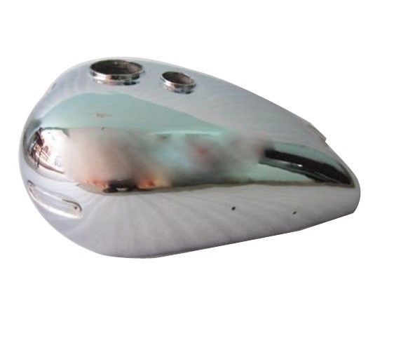 New Ariel Twin Plunger Gas Petrol Fuel Tank Steel Chrome Plated 