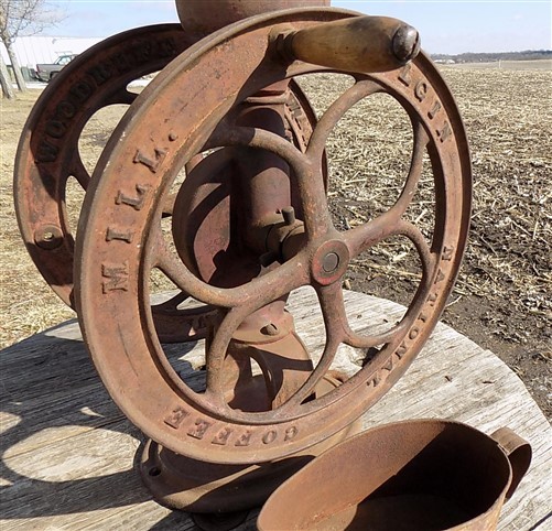 Elgin Coffee Grinder Burr Mill Cast Iron Corn Bean Wheat Seed Grain Vintage