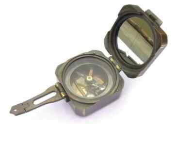 Antique Vintage Brass Solid Kelvin & Hughes 1917 Brunton Compass Handmade gift
