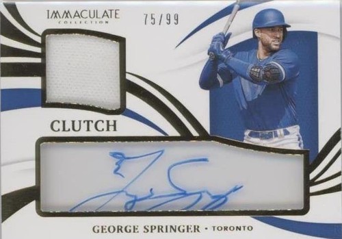 2021 Panini Immaculate Collection - George Springer #CCM-GS