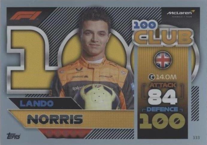2022 Topps F1 Turbo Attax - Lando Norris #333
