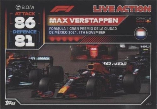 2022 Topps F1 Turbo Attax - Max Verstappen #240